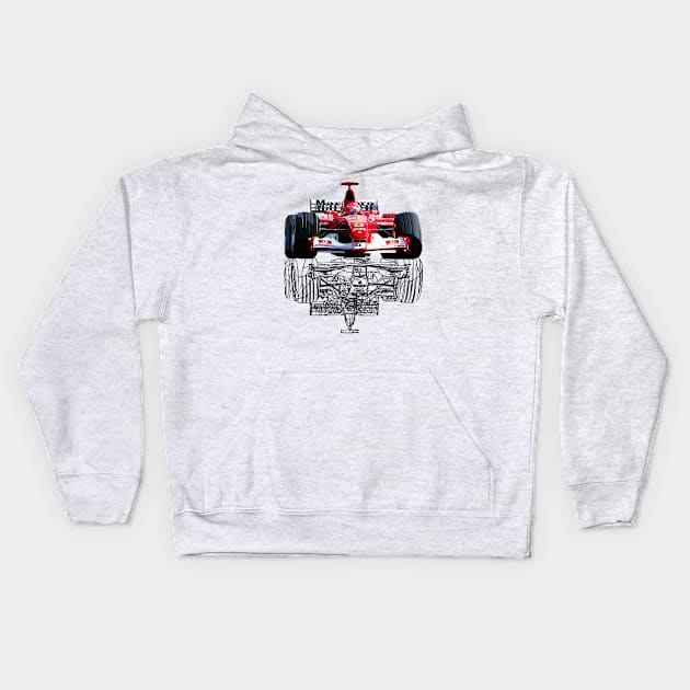 GOAT Race Car Kids Hoodie by Worldengine